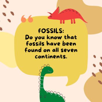 Preview of Fossils: Worksheet, Learning, Observation