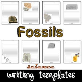Preview of Fossils Science Writing Paper Set