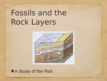 Preview of Fossils and the Rock Layers Powerpoint (PPT) Distance Learning