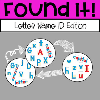 Preview of Spot It Game Letter Name ID Alphabet Game