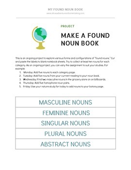 Preview of Found Noun Book