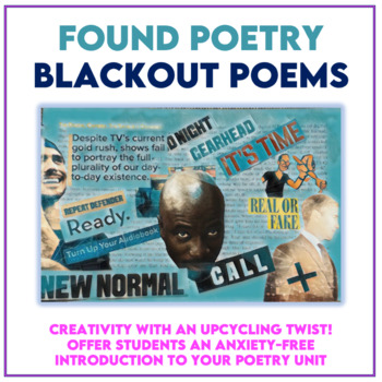 Preview of Found Poetry Blackout Poetry Activity Lesson Plan Cover Lesson Middle School