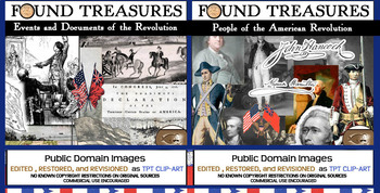 Preview of Found Treasures-American Revolution People and Events BUNDLE! 100 Pcs. ClipArt!