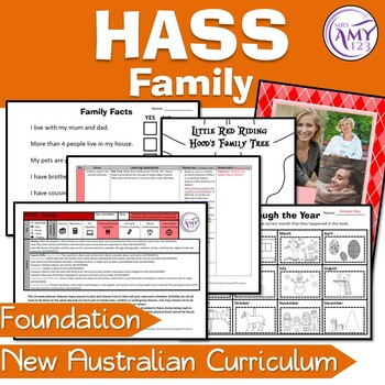 Preview of Foundation HASS Australian Curriculum Families Unit