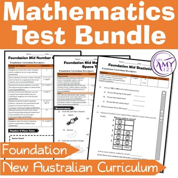 Preview of Foundation Mathematics Test Pack- Australian Curriculum