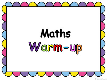 Preview of Foundation Maths Warm-up Beginning of the Year