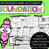 Foundation & PP Differentiated Math Assessments | Australi