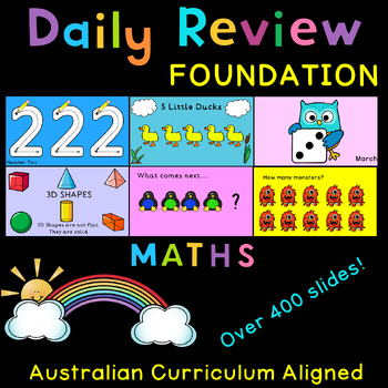 Preview of Foundation Pre-Primary Maths Daily Review Powerpoint Warm-Ups Australian Curric