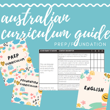 Preview of Foundation/Prep Curriculum Guide - Version 9.0 Australian Curriculum