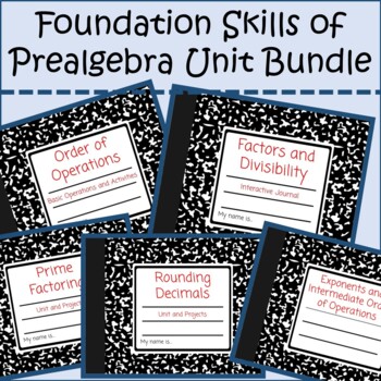 Preview of Foundation Skills for Prealgebra 6th & 7th Grade Math Digital Unit Bundle