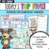 Foundation: Today's Top Five | Set Three | Math Review: Au