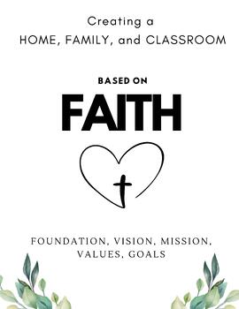 Preview of Foundation, Vision, Mission, Values, and Goals Posters - Faith-Based