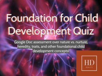 Preview of Foundation for Child Development Quiz Assessment