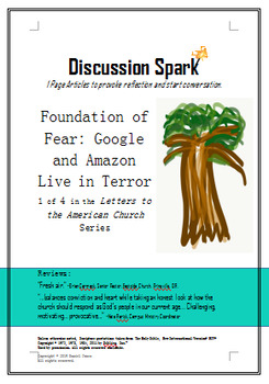 Preview of Foundation of Fear-Google Lives in Terror-1 pg. Article w/ Discussion Questions