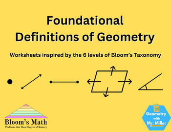 Preview of Foundational Definitions of Geometry Bloom's Worksheet [HSG.CO.A.1]