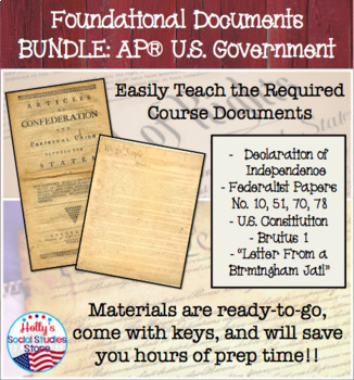 Preview of Foundational Documents BUNDLE for AP® U.S. Government