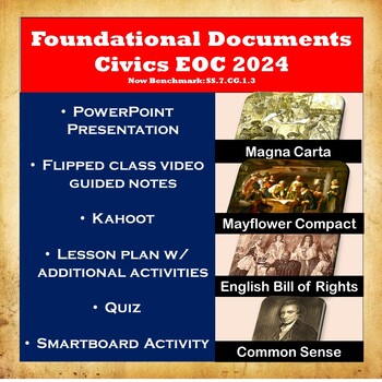 Preview of Foundational Documents - Civics EOC 1.3 2024 Documents that Influenced America