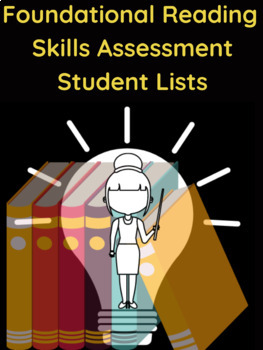 Preview of Digital Foundational Reading Skills Assessment Student Lists