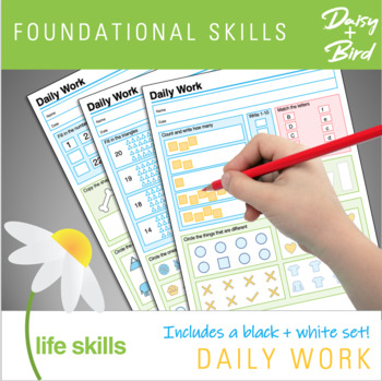 Preview of Daily Work Foundational Skills