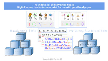 Preview of Foundational Skills Interactive Slide Deck - Pre-writing and Writing Skills