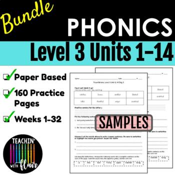 Preview of Phonics Bundle Level 3 Units 1-14