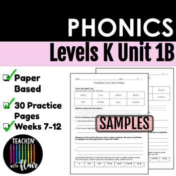 Preview of Phonics Level K Unit 1 B