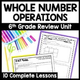 Number Operations 6th Grade Review Unit, Math Intervention