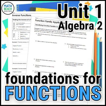Preview of Foundations for Functions - Unit 1 - Texas Algebra 2 Curriculum