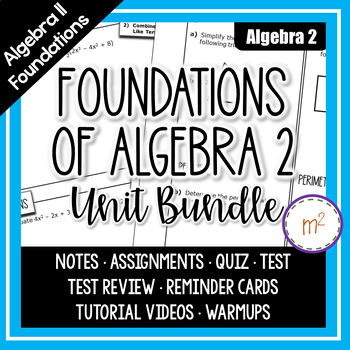 Preview of Foundations of Algebra 2 Unit - Algebra 2 Curriculum