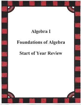 Preview of Foundations of Algebra Bundle (14 Worksheets, 2 quizzes, and 1 Test)