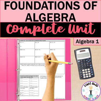 Preview of Foundations of Algebra Complete Unit (Algebra 1 Unit 1)
