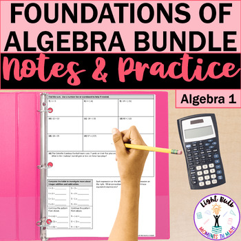 Preview of Foundations of Algebra Guided Notes and Worksheets Unit Bundle
