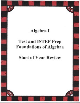 Preview of Foundations of Algebra TEST (Test and ISTEP Prep)