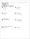 Foundations of Algebra Test
