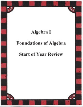 Preview of Foundations of Algebra Worksheet #1