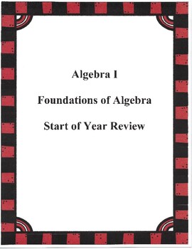 Preview of Foundations of Algebra Worksheet #10