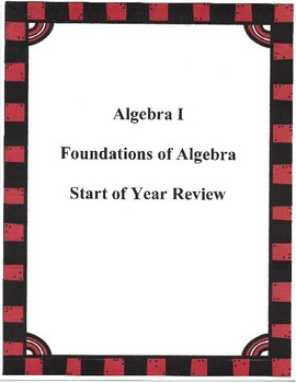 Preview of Foundations of Algebra Worksheet #5