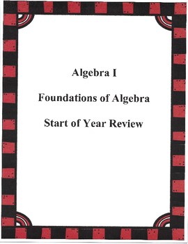 Preview of Foundations of Algebra Worksheet #6