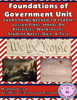 Preview of Foundations of American Government Unit {Digital & PDF Included}