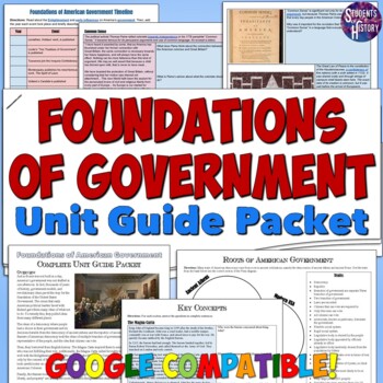 Preview of Foundations of American Government Study Guide and Unit Packet
