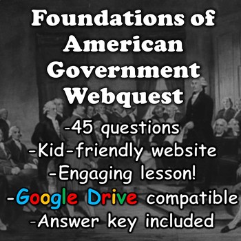 Preview of Foundations of American Government Webquest