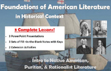Foundations of American Literature in Historical Context