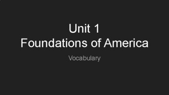 Preview of Foundations of Democracy Vocabulary Slides