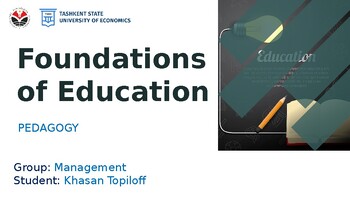 Preview of Foundations of Education