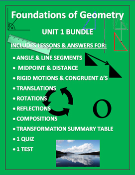 Preview of Foundations of Geometry Bundle Editable Word Document