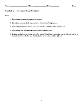 foundations of reading essay questions