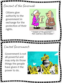 Preview of Foundations of Government Vocabulary Cards