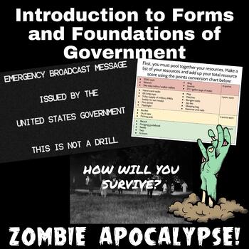 Preview of Foundations of Government Zombie Apocalypse Simulation Build Your Own Government