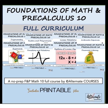 Preview of Foundations of Math and Precalculus 10: FULL COURSE!