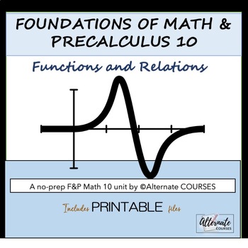 Preview of Foundations of Math and Precalculus 10: Unit 4 - Functions and Relations